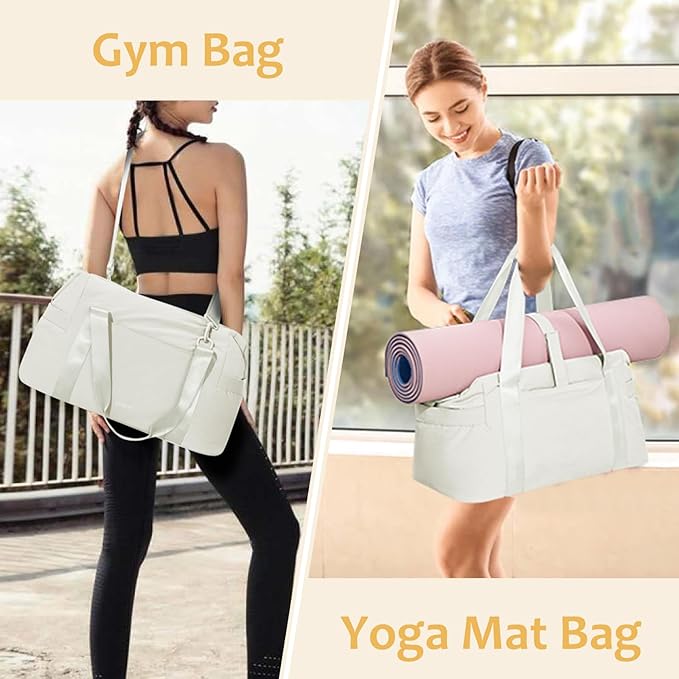 Gym Bag Womens,Travel Duffel Carry on Bag Sport Tote Bag Weekend Overnight Bag