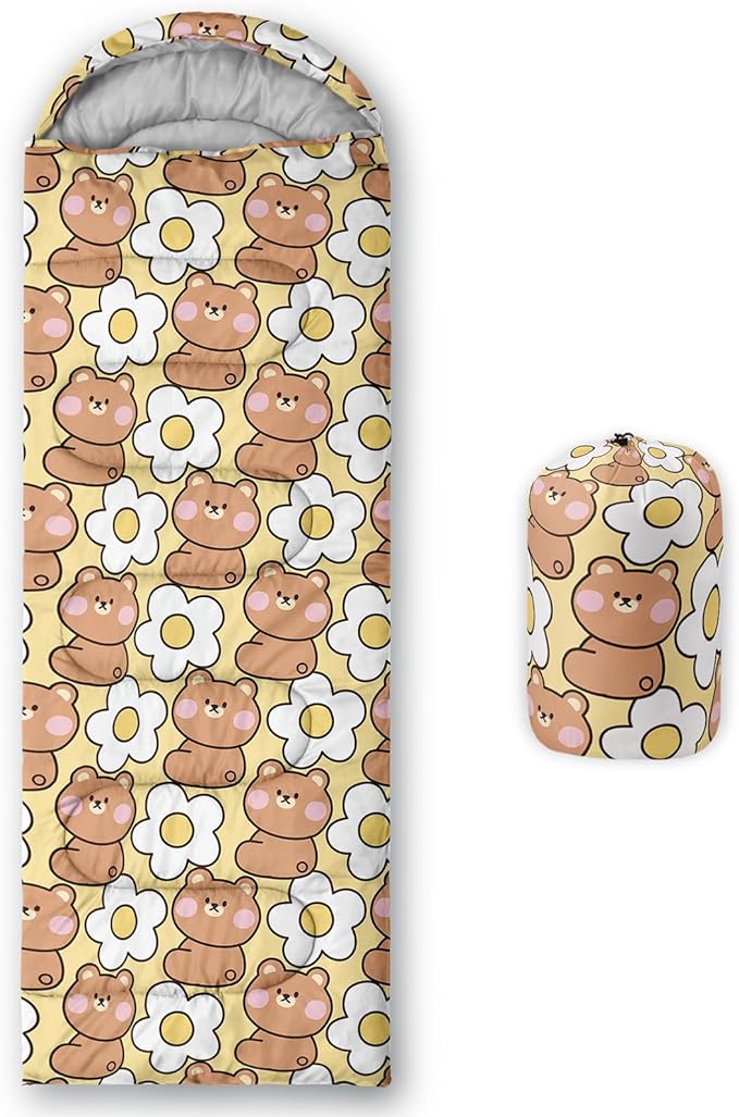 QOOMO Camping Sleeping Bags,3 Season Warm & Cool Weather,Lightweight,Waterproof Sleeping Bags for Adults & Kids,Traveling,and Outdoors,Camping Gear Equipment