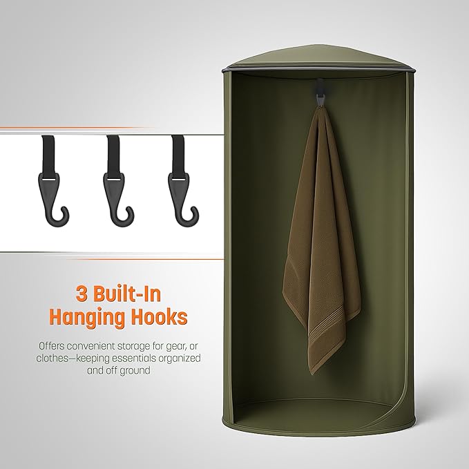 Portable Changing Room Tent - Instant Pop Up Privacy Pod with Suction Cup for SUV Liftgate, for Camping, Shower, Beach and Toilet Stall (Carrying Bag Included) Green