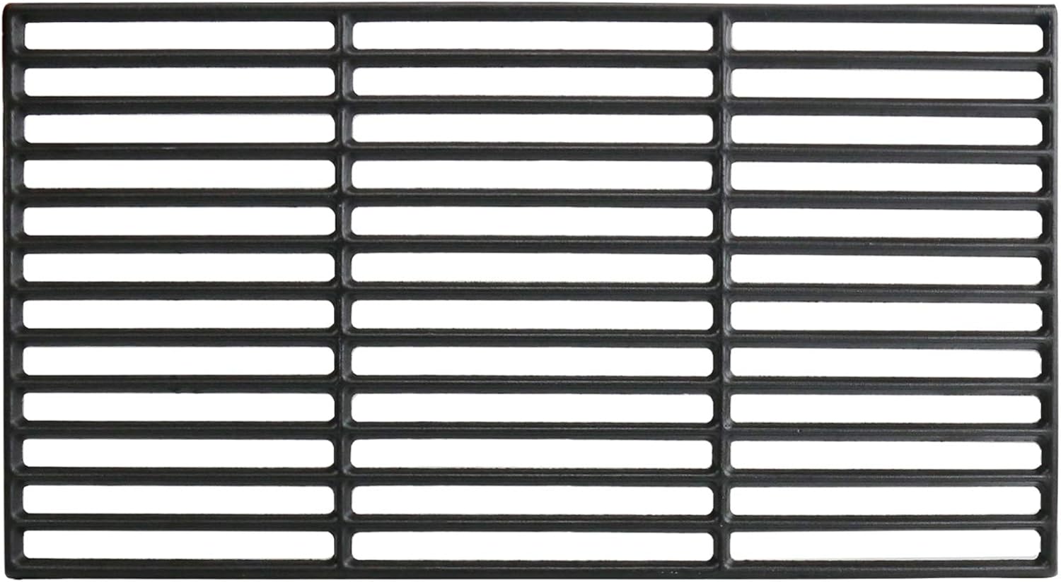 Uniflasy Cast Iron Cooking Grate for Char-Griller 1624 Smokin' Champ Charcoal Grill Horizontal Smoker Grates Replacement Parts for Chargriller Set of 3