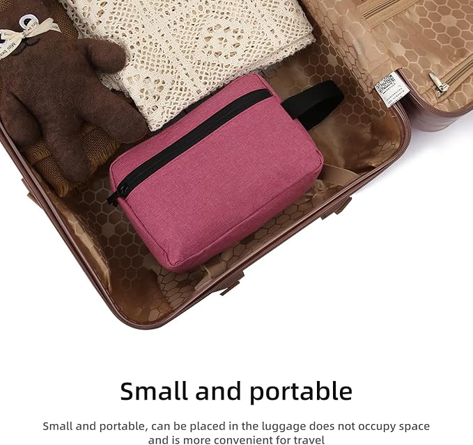 Travel Toiletry bag Toiletry bag for women men Hanging Cosmetic bag Travel accessories Gift for Women Men (Rosy)