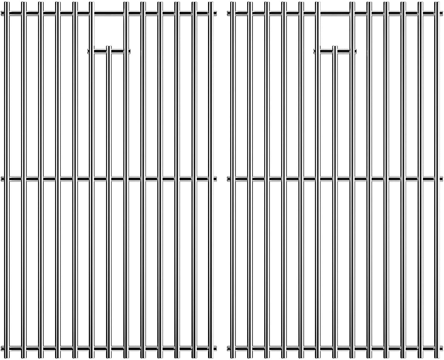 17.5 inch Grill Cooking Grates for Weber Spirit E210 E-220 S210 S-220 Spirit 200&Spirit II 200 Series Gas Grills with Front Control, Stainless Steel Grates Replacement Parts for Weber 7637 Gas Grills
