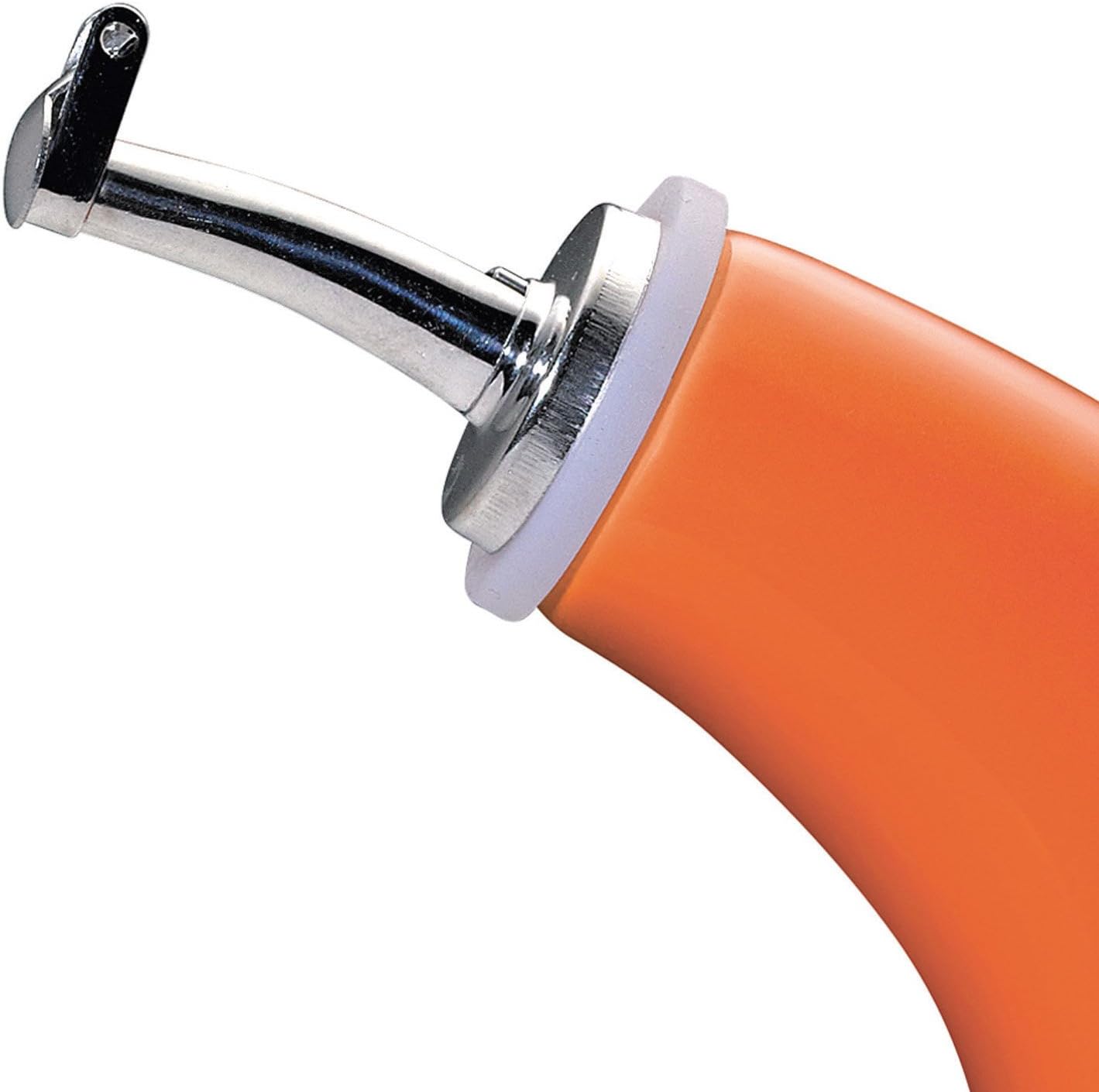 Rachael Ray Solid Glaze Ceramics EVOO Olive Oil Bottle Dispenser with Spout - 1 Piece, Orange