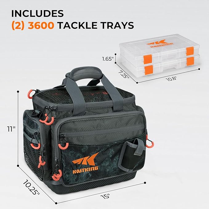 KastKing Fishing Gear & Tackle Bags - Saltwater Resistant Fishing Bags - Fishing Tackle Storage Bags