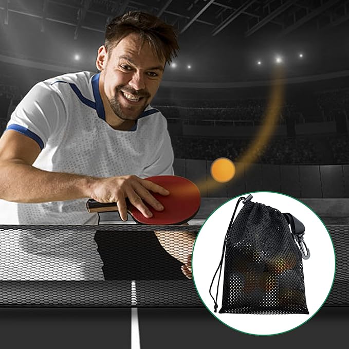 20 PCS With Clips Mesh Drawstring Bags, Portable Nylon Storage Bags for toy,Sports Storage,Outdoor activities etc. (7.9x11.8in)