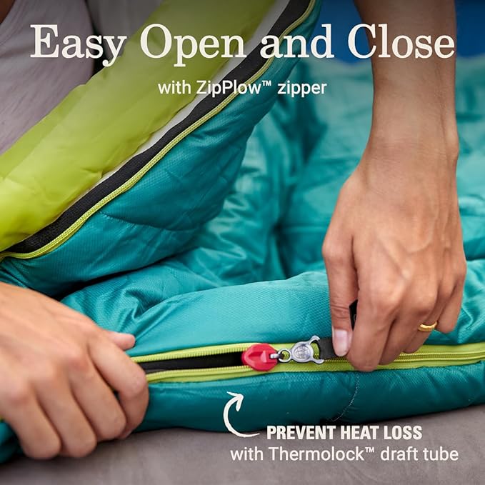 Coleman Big Bay 20°F Sleeping Bag, Adult Mummy Sleep Sack with Headrest