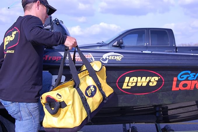 Lew's Speed Boat Bag, Yellow, Water Resistant with 2 Inside Pockets