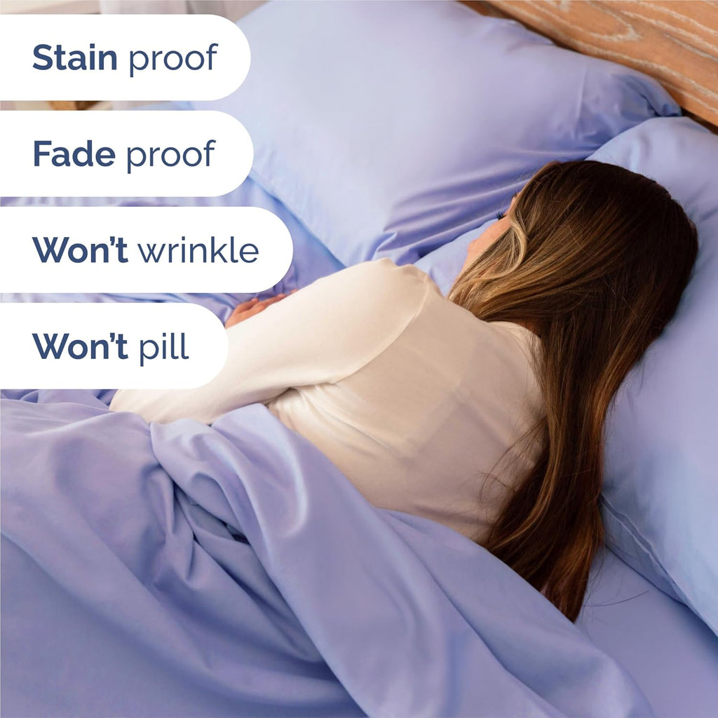 King Size 4 Piece Sheet Set - Comfy Breathable & Cooling Bed Sheets Set - Hotel Luxury Bedding for Women, Men, Kids, Teens, Boys & Girls - Deep Pockets, Ultra-Soft, Wrinkle Free - Oeko-Tex - Lavender