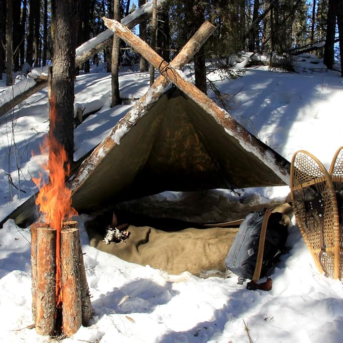 AquaQuest Defender Camping Tarp - Heavy Duty Tent Shelter or Rain Fly - Waterproof Camping Essentials for Hiking, Bushcraft & Hammock