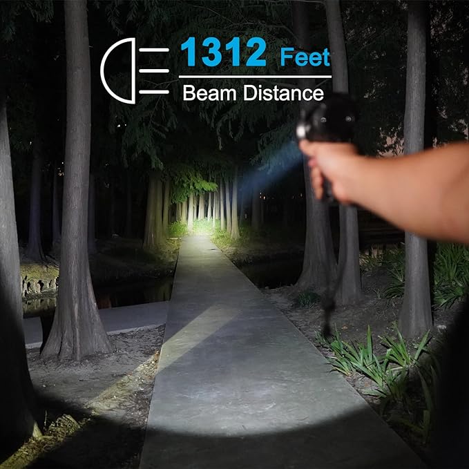 GOODSMANN 6000 Lumen Boat Spotlight - Waterproof Rechargeable LED Hunting Spotlight with Detachable Red Light Filter, EVA Carrying Case