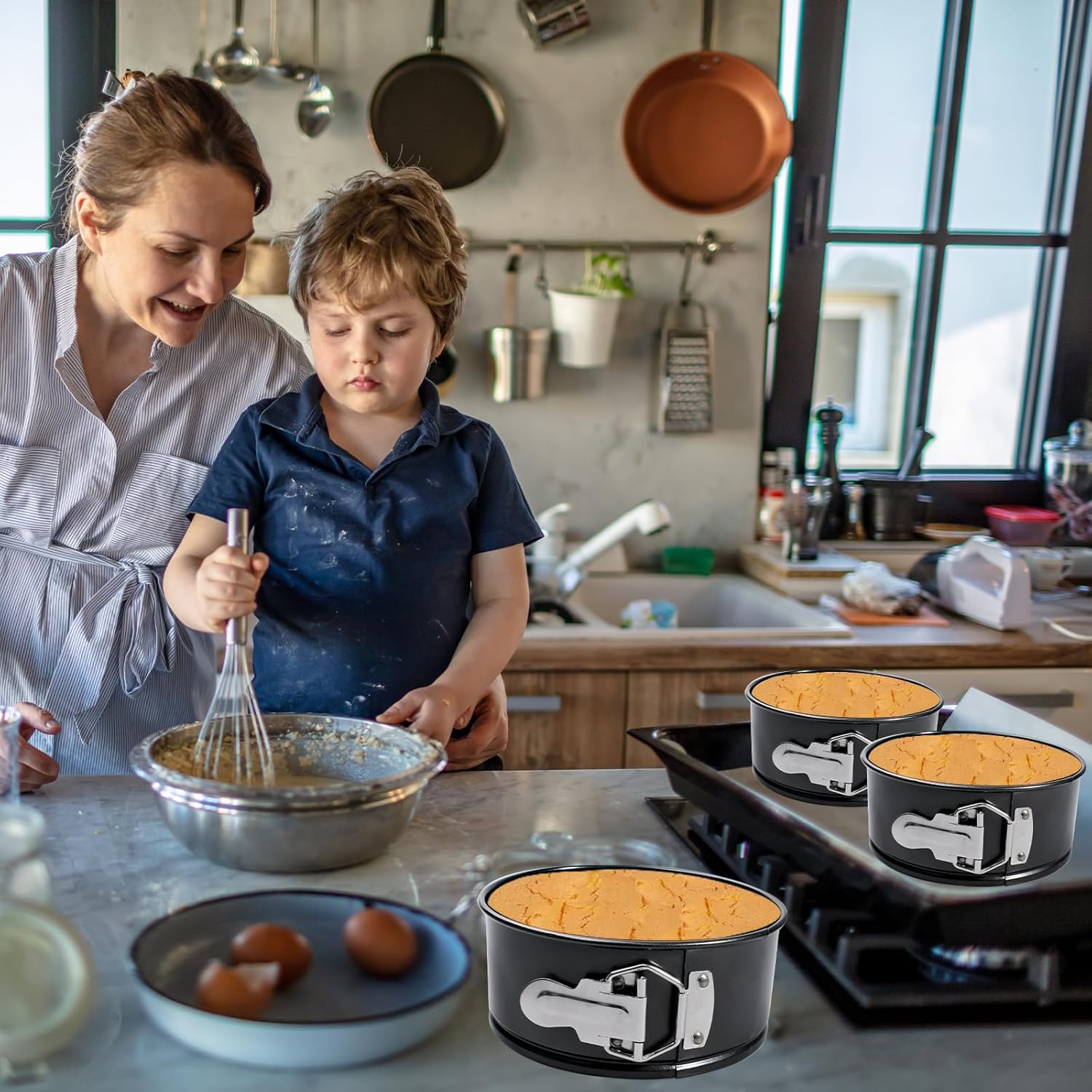 12 Pcs 6 Inch Non Stick Spring form Pan with Stainless Steel Spring Buckles,Round Carbon Steel Cake Mold with Removable Bottom for Baking Kitchens and Restaurants