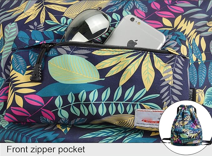 Gym Drawstring Backpack Water Resistant String Bag Nylon Cinch Sport Bag Sackpack