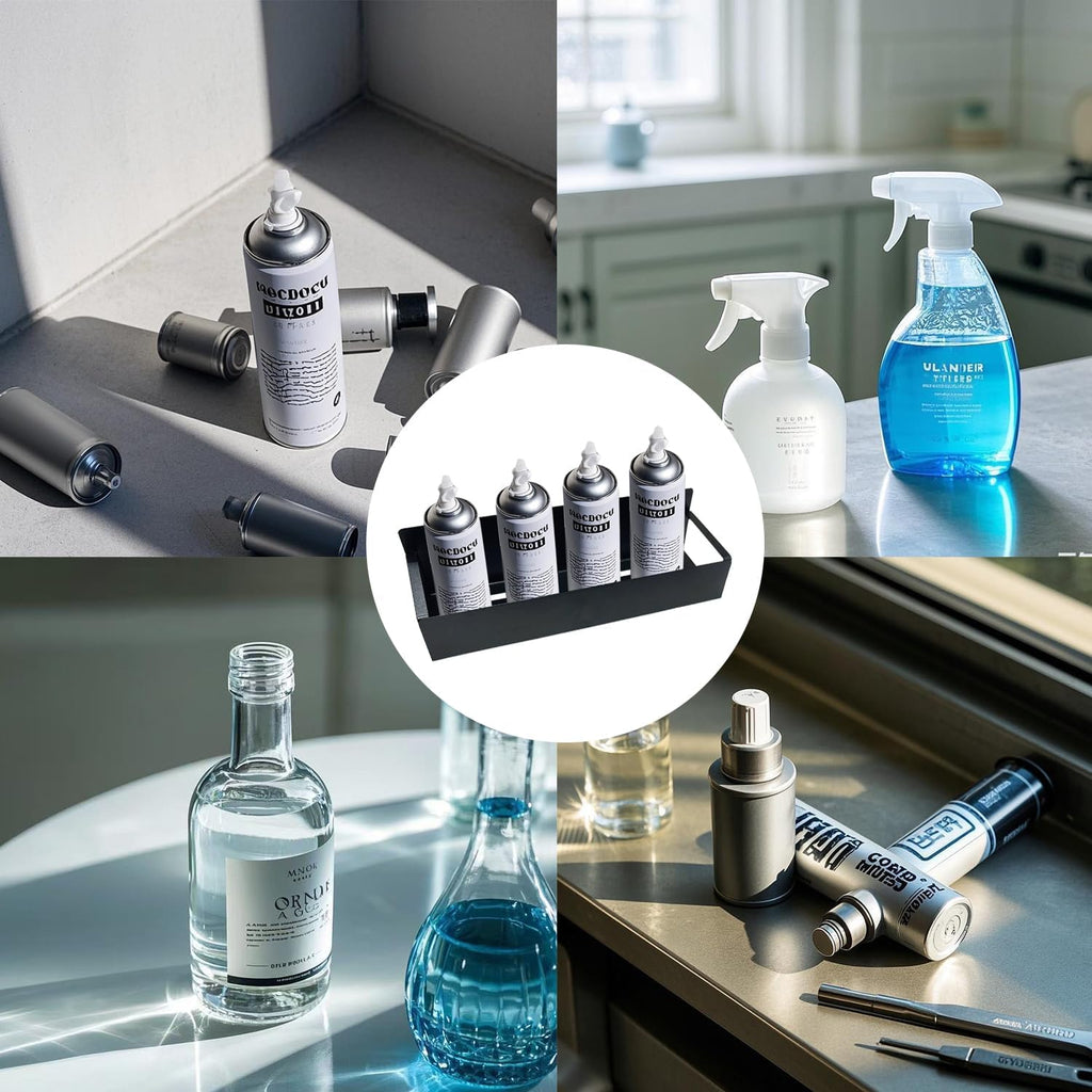 2pcs Magnetic Spray Can Holder Aerosol Can Organizer Tool Box Storage Rack for Garage Home Workspace