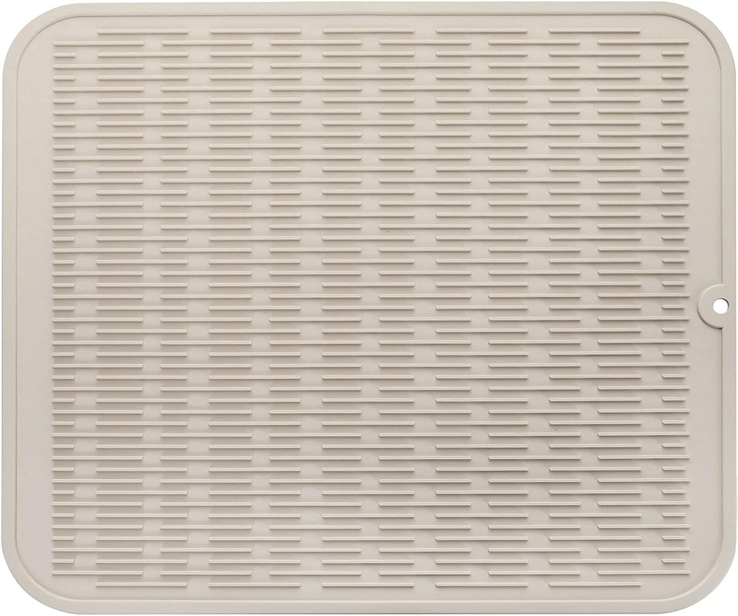 Silicone Dish Drying Mat for Multiple Usage,Easy clean,Eco-friendly,Heat-resistant Silicone Mat for Kitchen Counter or Sink,Refrigerator or Drawer Liner Tapioca 2XL 24 inches x 18 inches