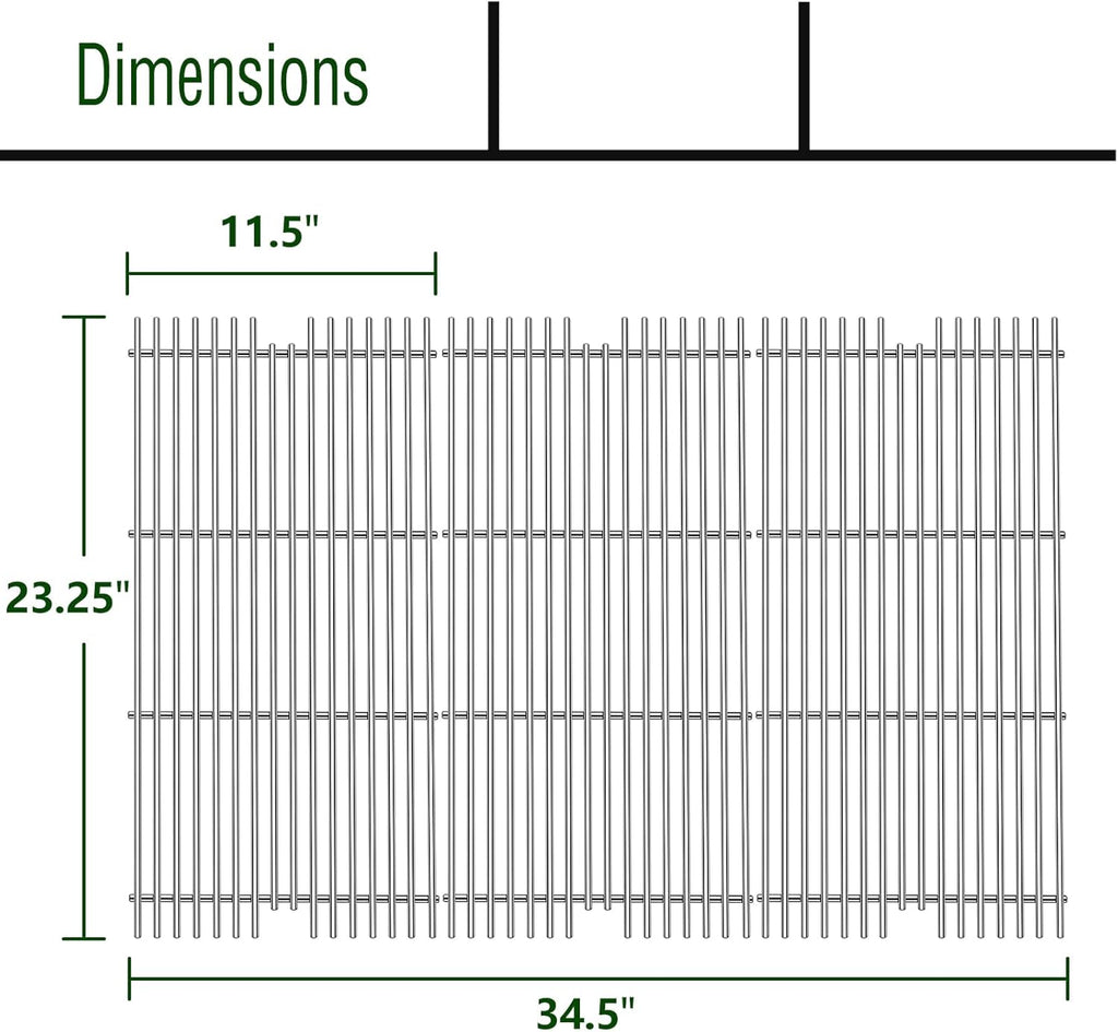 BBQ Grill Grates Parts for 54911 Viking Grill VGBQ 30 in T Series,VGBQ 41 in T Series,VGBQ 53 in T Series, VGBQ300T,VGBQ0302T,VGBQ3002RT,VGBQ4103RT,Stainless Steel Grid Accessories Replacement