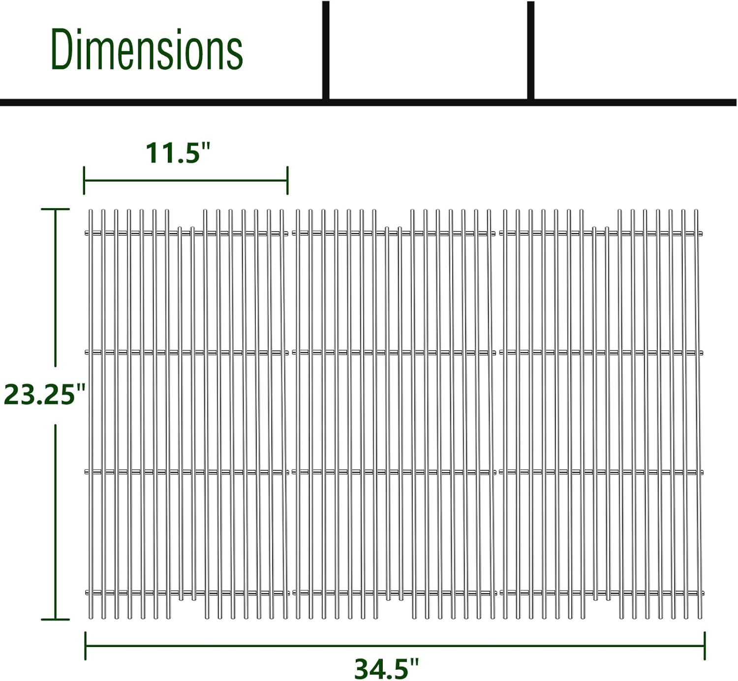 BBQ Grill Grates Parts for 54911 Viking Grill VGBQ 30 in T Series,VGBQ 41 in T Series,VGBQ 53 in T Series, VGBQ300T,VGBQ0302T,VGBQ3002RT,VGBQ4103RT,Stainless Steel Grid Accessories Replacement
