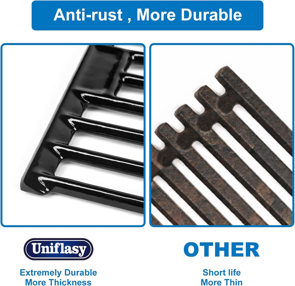 Uniflasy Cooking Grid Grates Replacement for Chargriller 2121, 2123, 2222, 2828, 3001, 3008, 3030, 3725, 4000, 5050, 5252, 5650, King Griller 3008 5252, 19 3/4 x 6 3/4 Inches for Each, 4 Pack