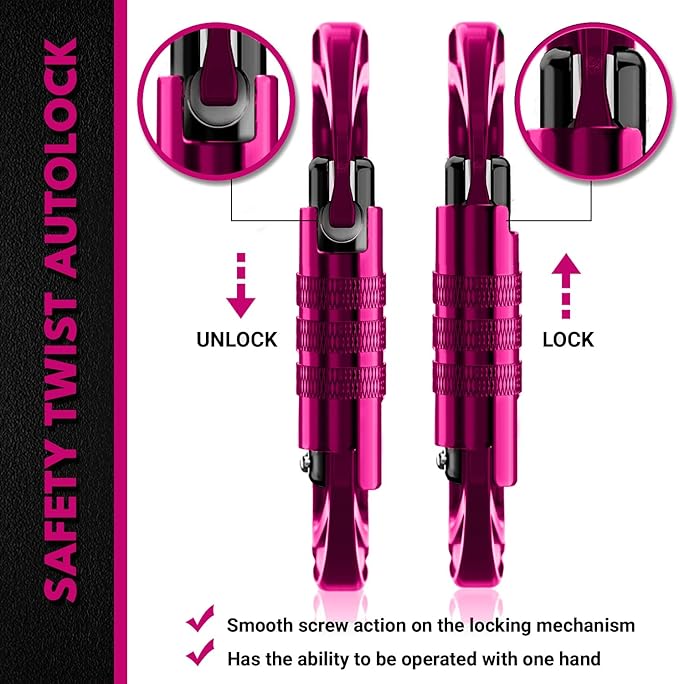 12kN (2697 lbs) Heavy Duty, Locking, Auto Locking, Wiregate Carabiner Clips, for Securing Pets, Outdoor, Camping, Hiking, Hammock, Dog Leash Harness, Keychains