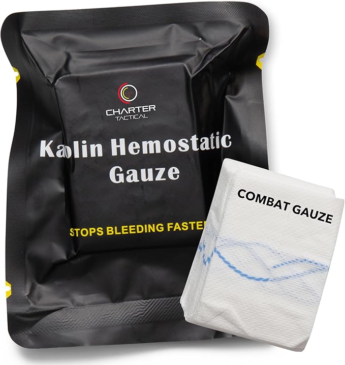 First Aid Advanced Quick Clotting Combat Gauze - Flexible Hemostatic - Stop The Bleed kit Faster Wound Packing Gauze with Quick Clotting Medical - Survival Kit Supplies - 3" x 12.5'
