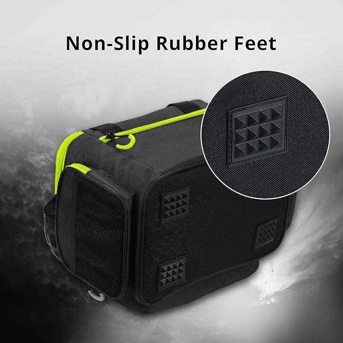 Calamus Fishing Tackle Bags - Saltwater or Freshwater Fishing Bags - Rip-Stop PE - Padded Shoulder Strap - Pliers Storage - Green