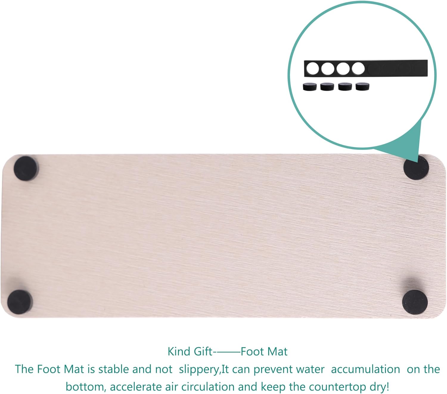 2 Pcs Water Absorbing Stone Trays, Kitchen/Bathroom Sink Soap Dish, Diatomite Tray Used for Hand Soap & Cosmetic Bottles in The Modern Home, 3.15" W x 8.7" L, Light Gray