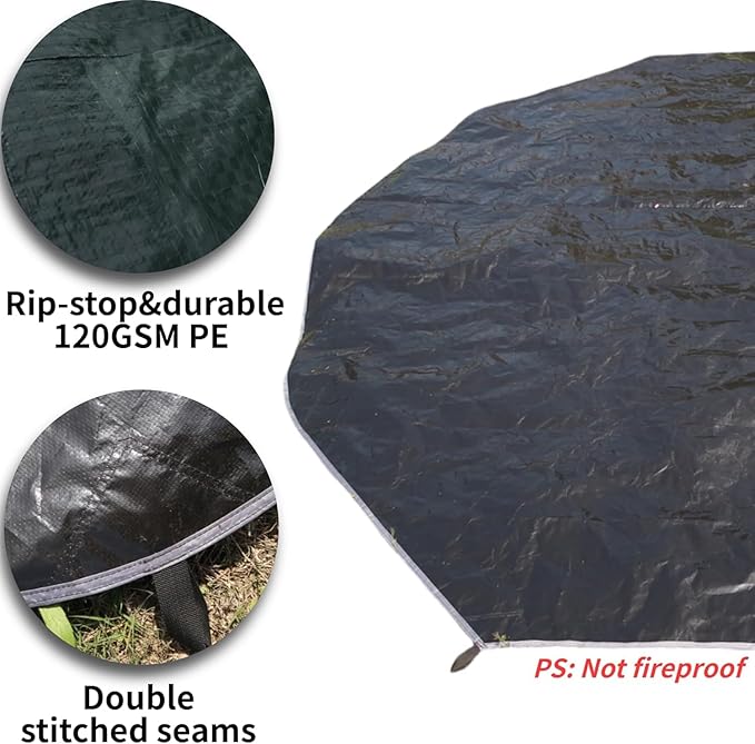 DANCHEL OUTDOOR B2A Waterproof Roomy Interior Yurt Tent, No Center Pole Bell Tent 4/8 Person Family Camping Glamping, 4 Season Hot Tents with Stove Jack 300D Oxford Nylon, 13ft/16.4ft Khaki