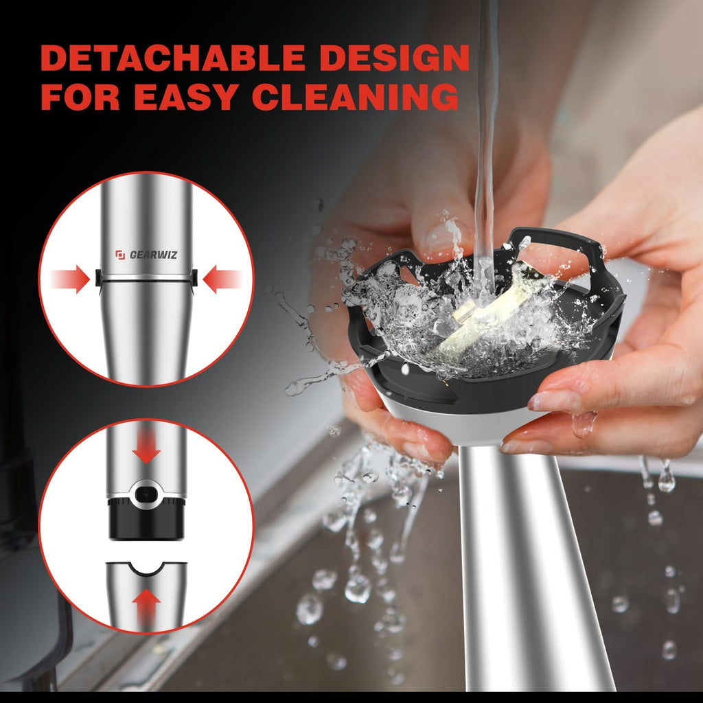 1100W Corded Hand Blender – 6-in-1 Stick Blender – Variable Speed Immersion Blender with Titanium Blades – Corded Blender with Whisk Chopper Frother Storage Holder & Silicone Cover