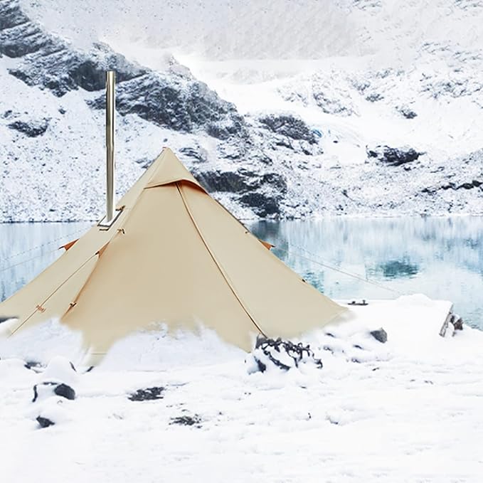 KingCamp Hot Tent, Lightweight Waterproof & Windproof Tipi Hot Tents with Stove Jack for Outdoor Camping