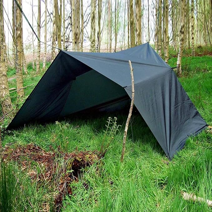 KALINCO Waterproof Camping Tarp Tent Hammock Rain Fly, 10X10FT/10X15FT, Mutifunctional Tent Footprint Lightweight Tarp for Camping, Hiking and Survival Shelter
