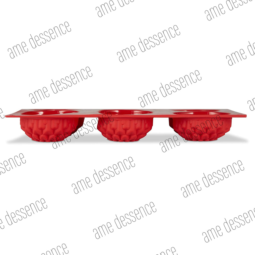 AME D'ESSENCE Dahlia Shaped Silicone Baking Mold - Non-Stick, Flexible, 6-Cup Capacity (3.89 oz), Reusable and Food-Grade - Perfect for Cakes, Tarts, Pies, and More!