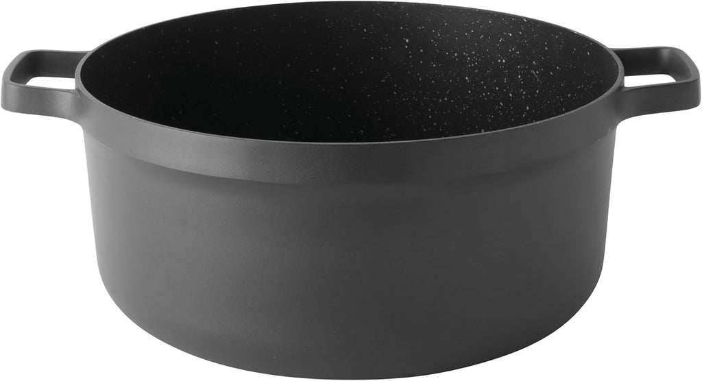 BergHOFF GEM Non-stick 11" Stockpot 7.7qt., Sturdy 2-Handle, Glass Lid, Ferno-Green, Non-Toxic PFOA-Free Coating, Ovensafe