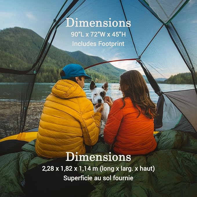 Coleman PEAK1 Premium Backpacking Tent, Waterproof Fabric with 2,000mm Waterhead Rating can Withstand Winds up to 45 MPH; Wide Door, Star View Window, & Footprint Included, 1/2/3/4/6 Person Tent