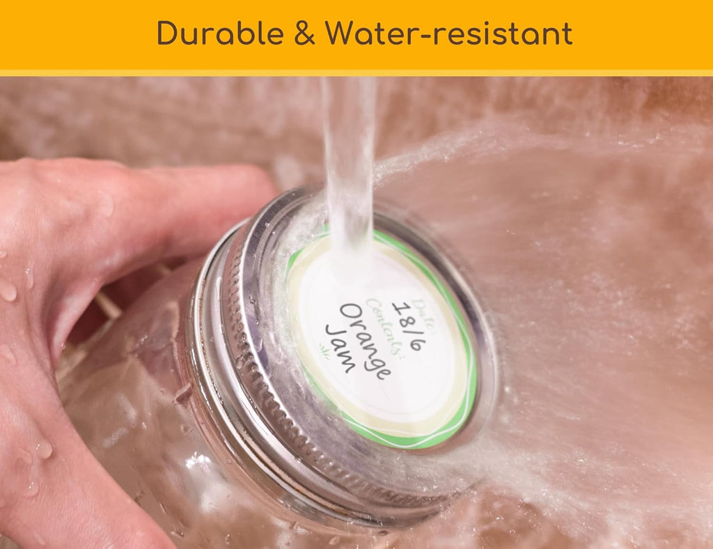 Mason Jar Lid Labels, Removable Canning Label, Waterproof Write-On Meal Prep Label for Food Container, Glass Bottle, Canned Jams, Preserve, Home & Kitchen Organization, 90pcs (Forest Streams)