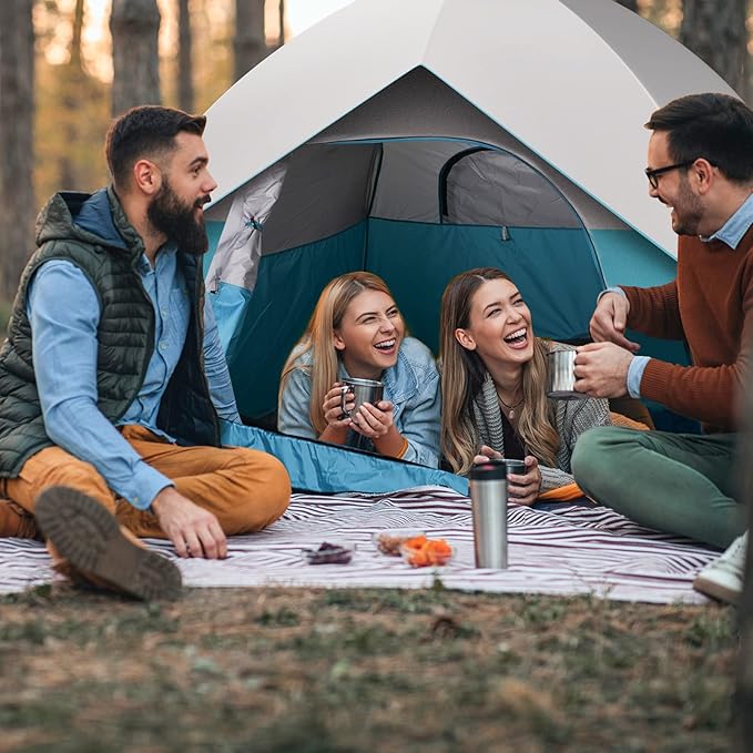 2/4-Person Family Dome Tent with Removable Rain-Fly, Easy Set Up Portable Camping Tent for Backpacking Hiking Backyard Outdoor, Green/Blue/2-person/4-person