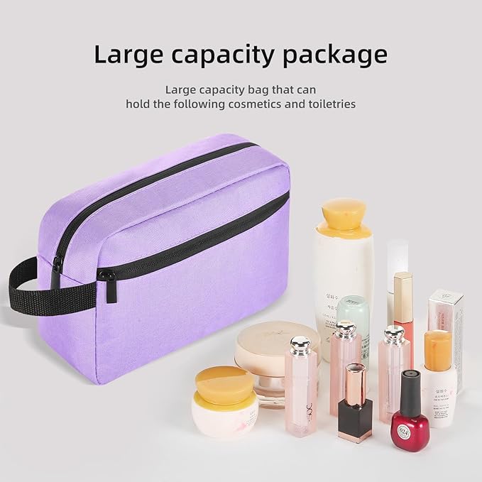 Travel Toiletry bag Toiletry bag for women men Hanging Cosmetic bag Travel accessories for Women Men (Purple)