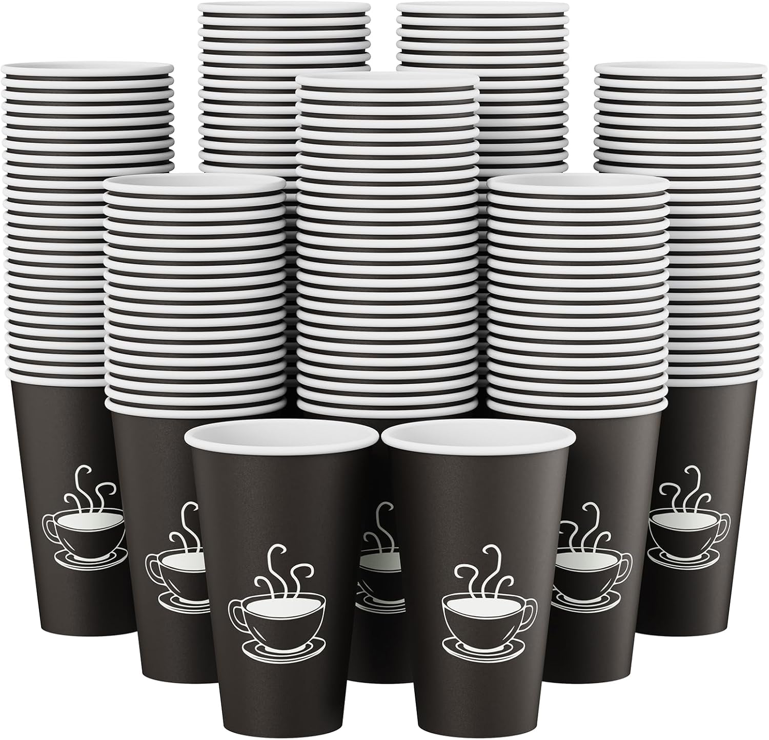 16 oz Paper Coffee cups, 210 Count, Disposable Drinking Cups for Parties, Office Use, and Everyday Needs