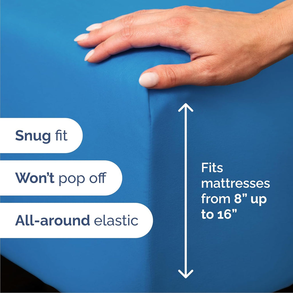 Queen Size 4 Piece Sheet Set - Comfy Breathable & Cooling Bed Sheets Set - Hotel Luxury Bedding for Women, Men, Kids, Teens, Boys & Girls - Deep Pockets, Soft and Wrinkle Free - Oeko-Tex - Royal Blue