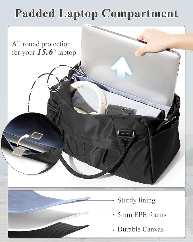 Gym Bag Womens,Travel Duffel Carry on Bag Sport Tote Bag Weekend Overnight Bag