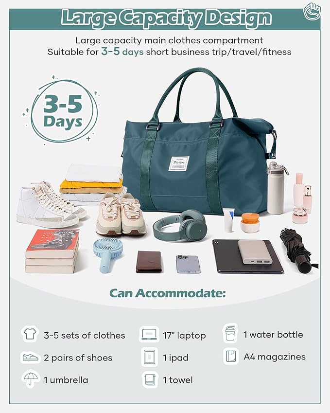 Gym Bag Womens,Travel Duffel Carry on Bag Sport Tote Bag Weekend Overnight Bag