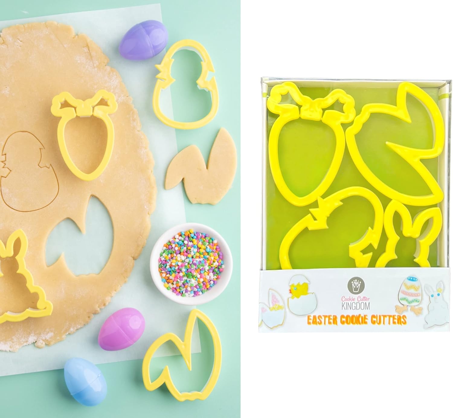 Cookie Cutter Kingdom - Cookie Cutters - Cookie Cutter Mold Perfect for Cakes Biscuits and Sandwiches (Easter 4 Pack)