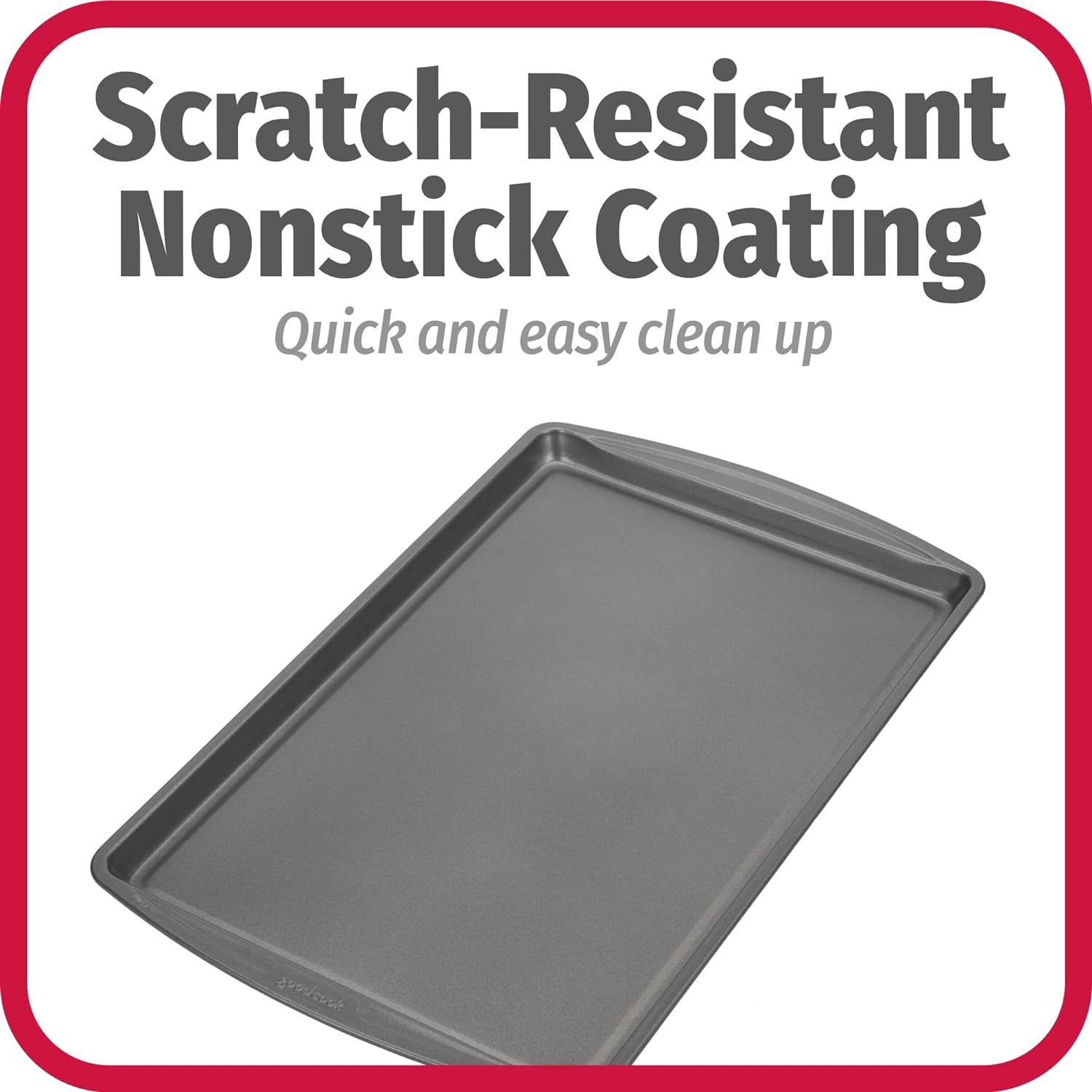 GoodCook AirPerfect Non-Stick 17” X 11" Cookie Sheet Set , Homemade, Frozen & Leftover Slices, Set of 2