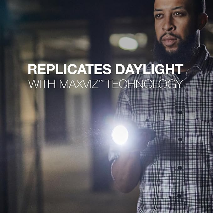 ENERGIZER LED Flashlight Vision PRO, Ultra Bright 1000+ Lumens, IPX4 Water Resistant, Aircraft-Grade Aluminum LED Light, Rugged Metal Flash Light for Outdoors, Emergency Power Outage, Black