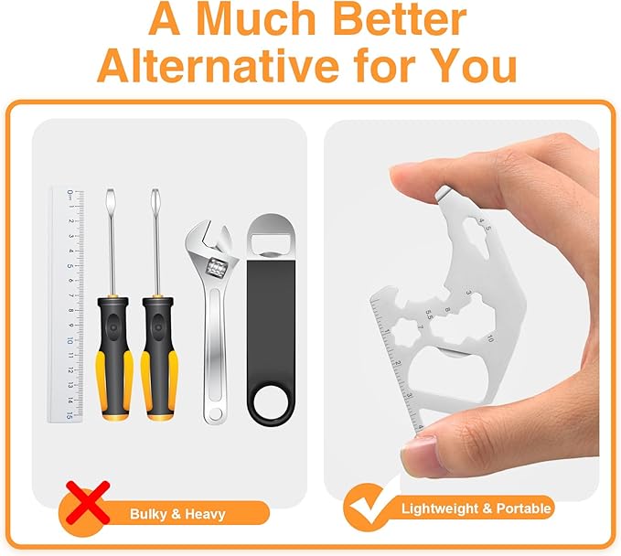 12 in 1 Keychain Multi-tool, Gifts for Men Boyfriend Dad, Father's Day Birthday Gifts, Mini EDC gadgets Tool Gear Bottle Opener for Camping Survival