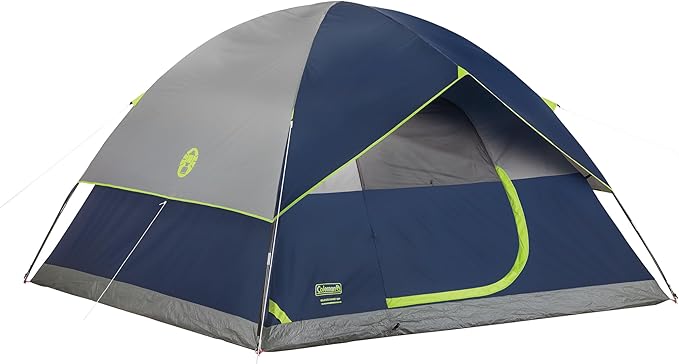 Coleman Sundome 4-Person Tent with Rainfly, Weatherproof Tent Sets Up in 10 Mins