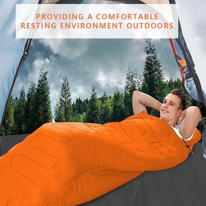 OBTANIM Camping Sleeping Bags Portable Waterproof Sleeping Bag for Adults Kids 4 Seasons Winter, Fall, Spring, Summer Backpacking Hiking Camping Mountaineering Indoor Outdoor Use