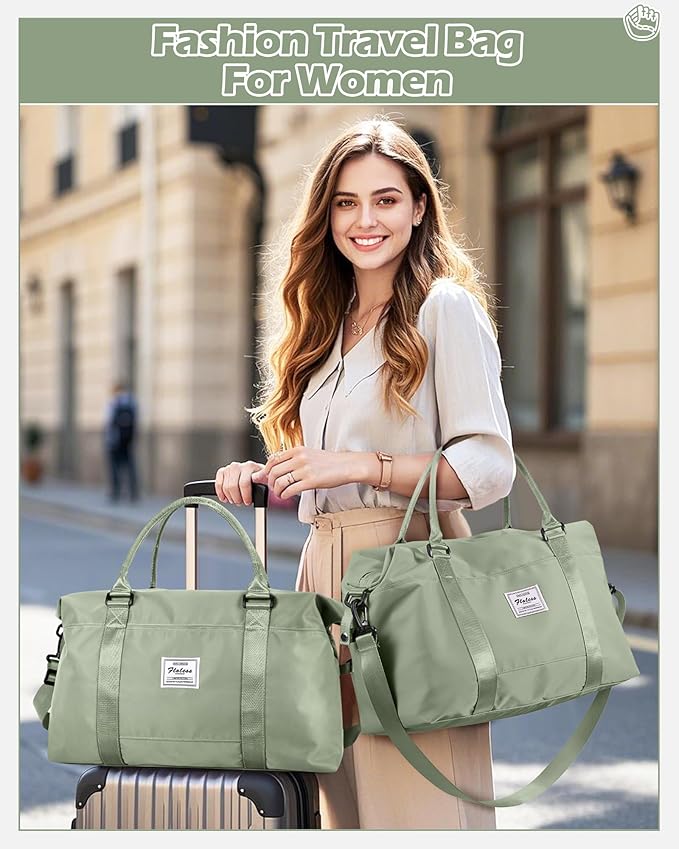 Gym Bag Womens,Travel Duffel Carry on Bag Sport Tote Bag Weekend Overnight Bag