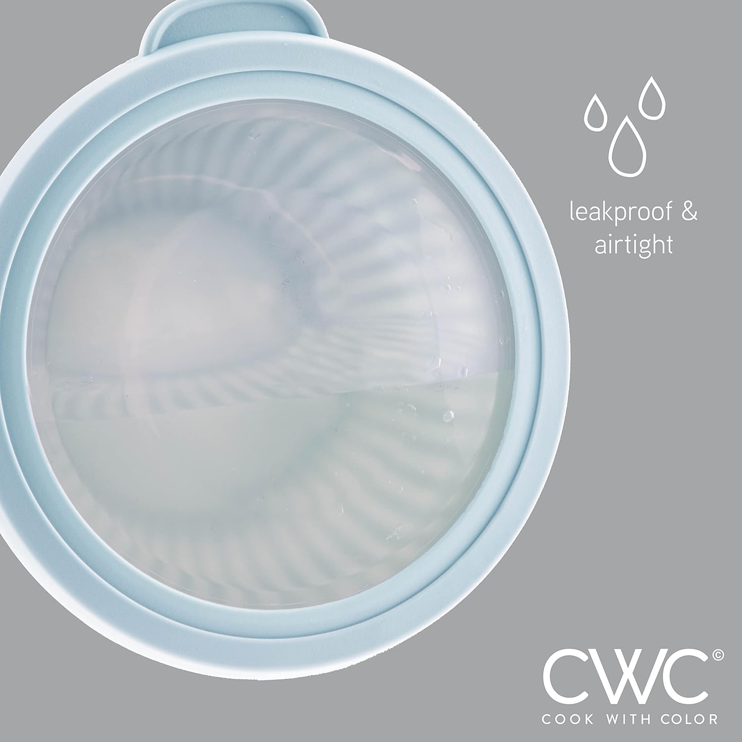 COOK WITH COLOR Prep Bowls with Lids- Wide and Deep Nesting Plastic Small Mixing Bowl Set with Lids, 8 Piece Set - Wide Bowls, Blue