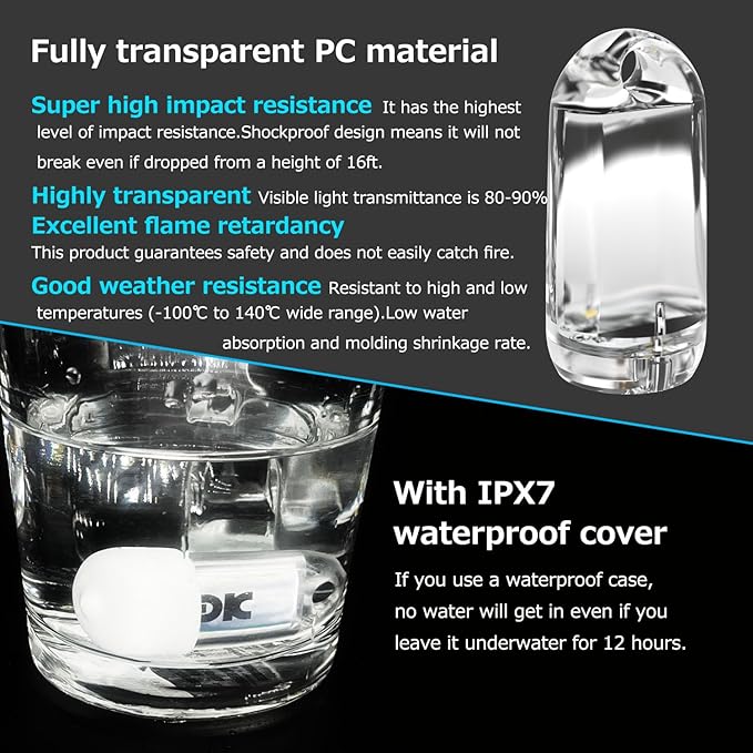 USB Mini LED Lantern, 2 Pack Waterproof EDC Keychain LED Flashlight for Camping, Type-C Rechargeable Battery Small Stick Lamp Puck Dog Collar Torch Light (7-Color Automatic Flashing)