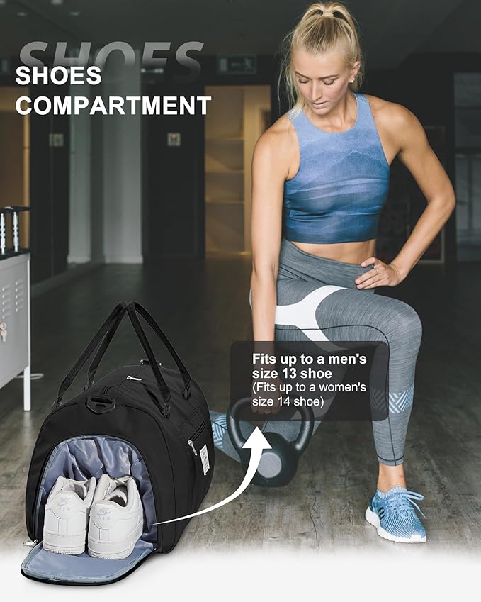 Gym Bag Womens,Travel Duffel Carry on Bag Sport Tote Bag Weekend Overnight Bag