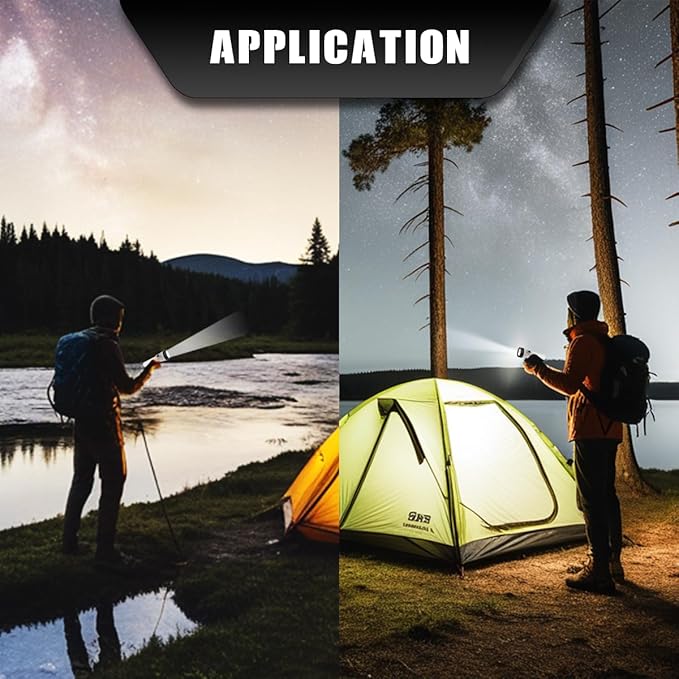 5 in 1 Camp Lamp Emergency Flashlight Outdoor Water Sensor Survival Gear and Supplies Tent Light Camping Essentials for Hurricane,Hiking,Outdoor Walking, Emergency,Storms and Outages Lamp